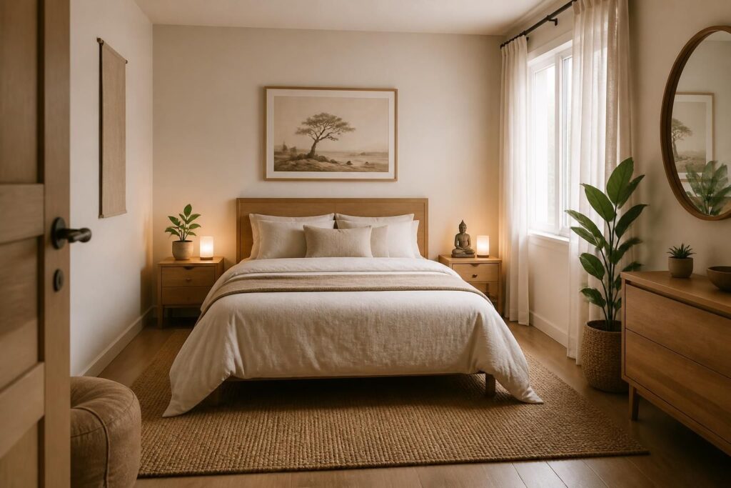Comment placer son lit dans une petite chambre feng shui pour un sommeil apaisé