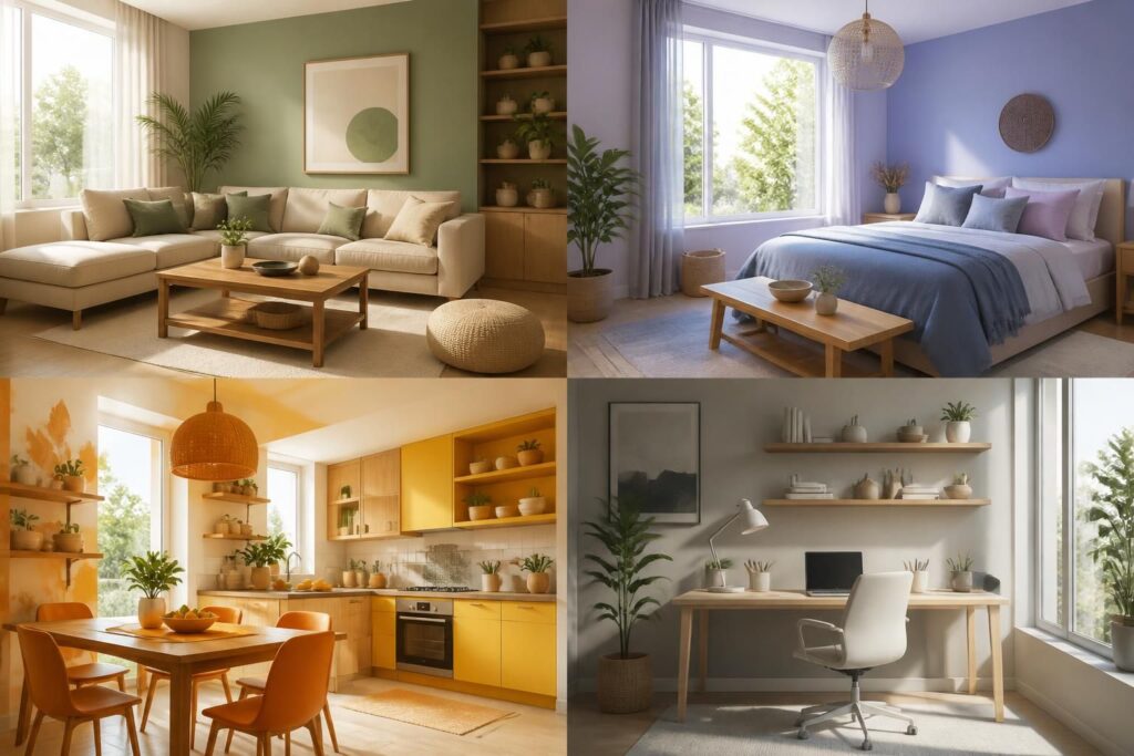 découvrez comment harmoniser chaque pièce de votre maison grâce au feng shui des couleurs pour créer un environnement équilibré et apaisant.