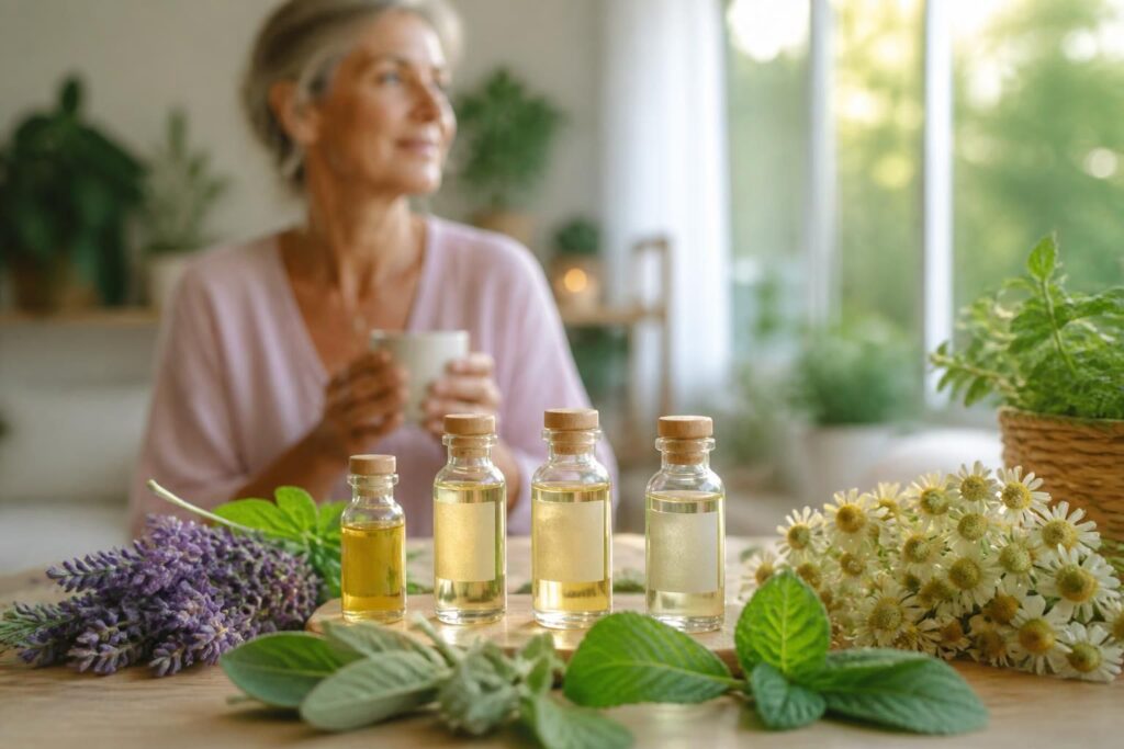 découvrez comment les huiles essentielles peuvent soulager naturellement les bouffées de chaleur liées à la ménopause grâce à des solutions efficaces et adaptées.